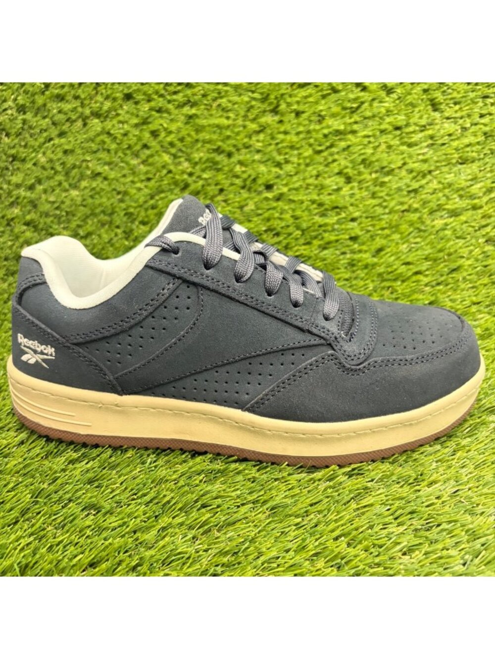 Reebok Soyay Mens Size 8 Navy Blue Composite Toe Safety Work Shoes Sneakers